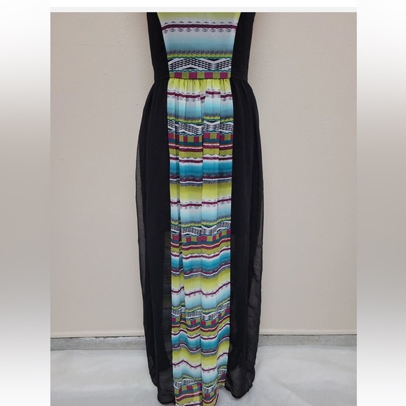 SANS SOUCI sheer see through skirt maxi dress size M - Picture 11 of 16